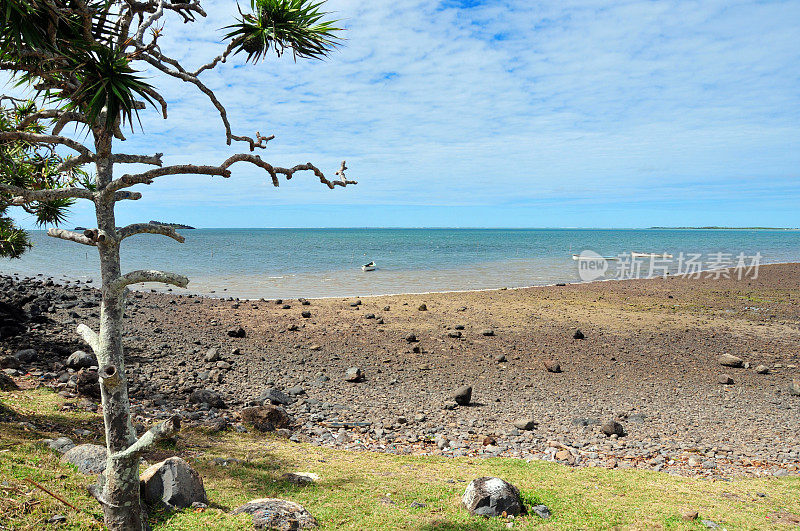 Anse Baleine，罗德里格斯岛，毛里求斯-空海滩